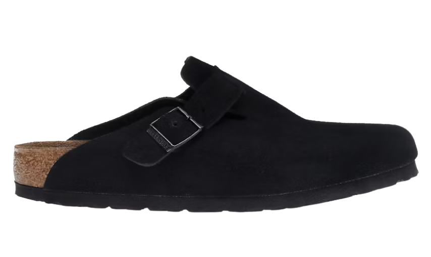 Birkenstock Boston Soft Footbed Suede Black