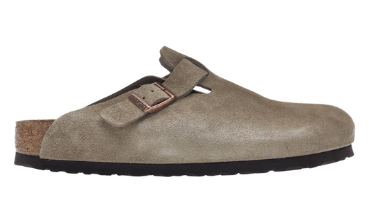 Birkenstock Boston Soft Footbed Suede Taupe
