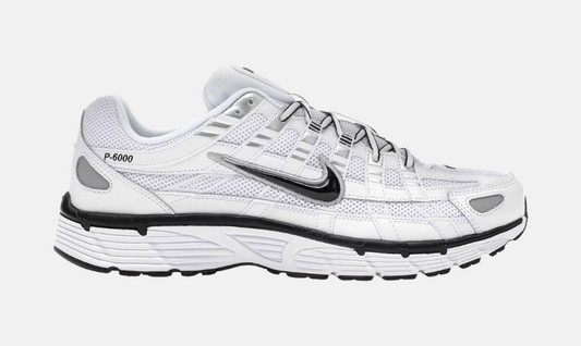 Nike P-6000 White Metallic Silver Black