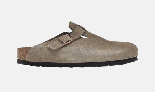 Birkenstock Boston Soft Footbed Suede Taupe
