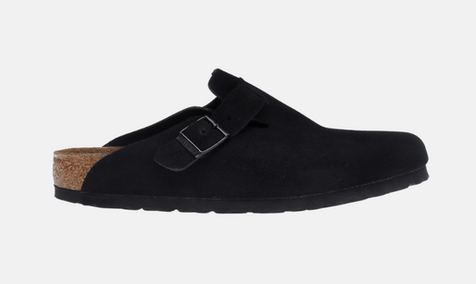 Birkenstock Boston Soft Footbed Suede Black